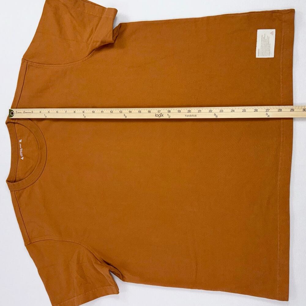 American Giant Everest Ultra Heavyweight Cotton Tee Shirt XL Orange - Picture 9 of 11